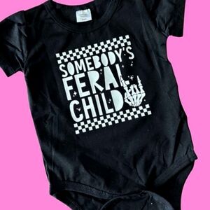 Black Somebody's Feral Child Baby Onesie